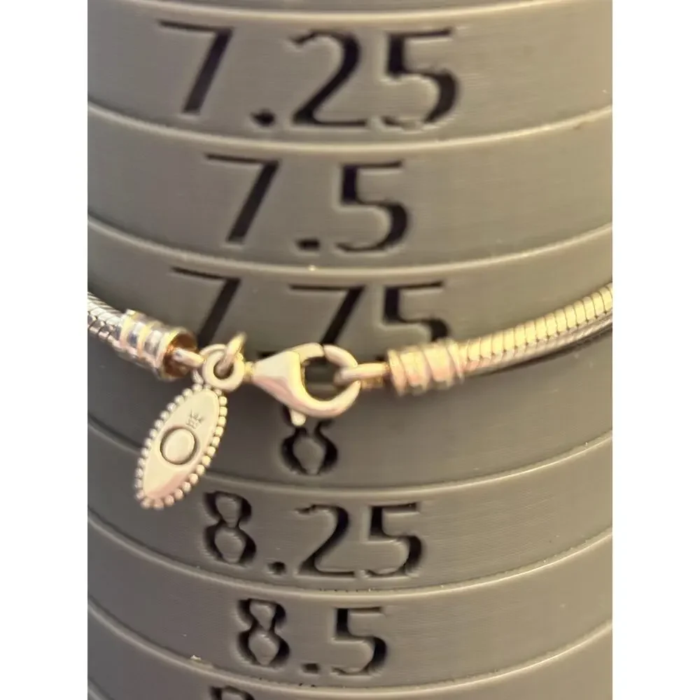 Pandora 925 Sterling Silver Charm Bracelet 7.75 “ 15g